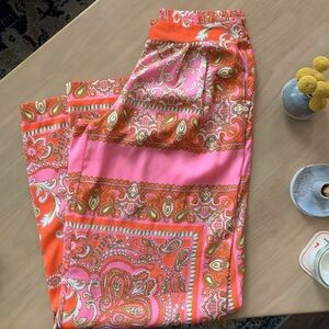 ✨Victoria's Secret Pink and Orange Wide Leg Paisley Pants!